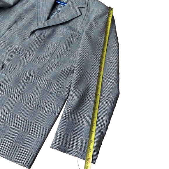 Vintage 1980s Impex International Blazer Hand Tailored Glen Plaid, 40R - Picture 11 of 11